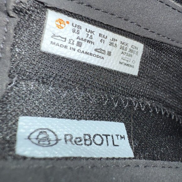 Women's Timberland Black Rebotl Chunky Platform Waterproof Boots Size 9.5 M - Picture 2 of 14